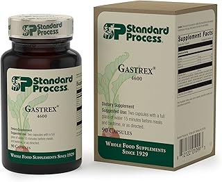 Standard Process - Gastrex - Supports Digestion, Stimulates Cleansing of Upper Gastrointestinal (GI) Tract, Provides Vitamin C, Niacin, Vitamin B6, Okra and Tillandsia Usneoides - 90 Capsules