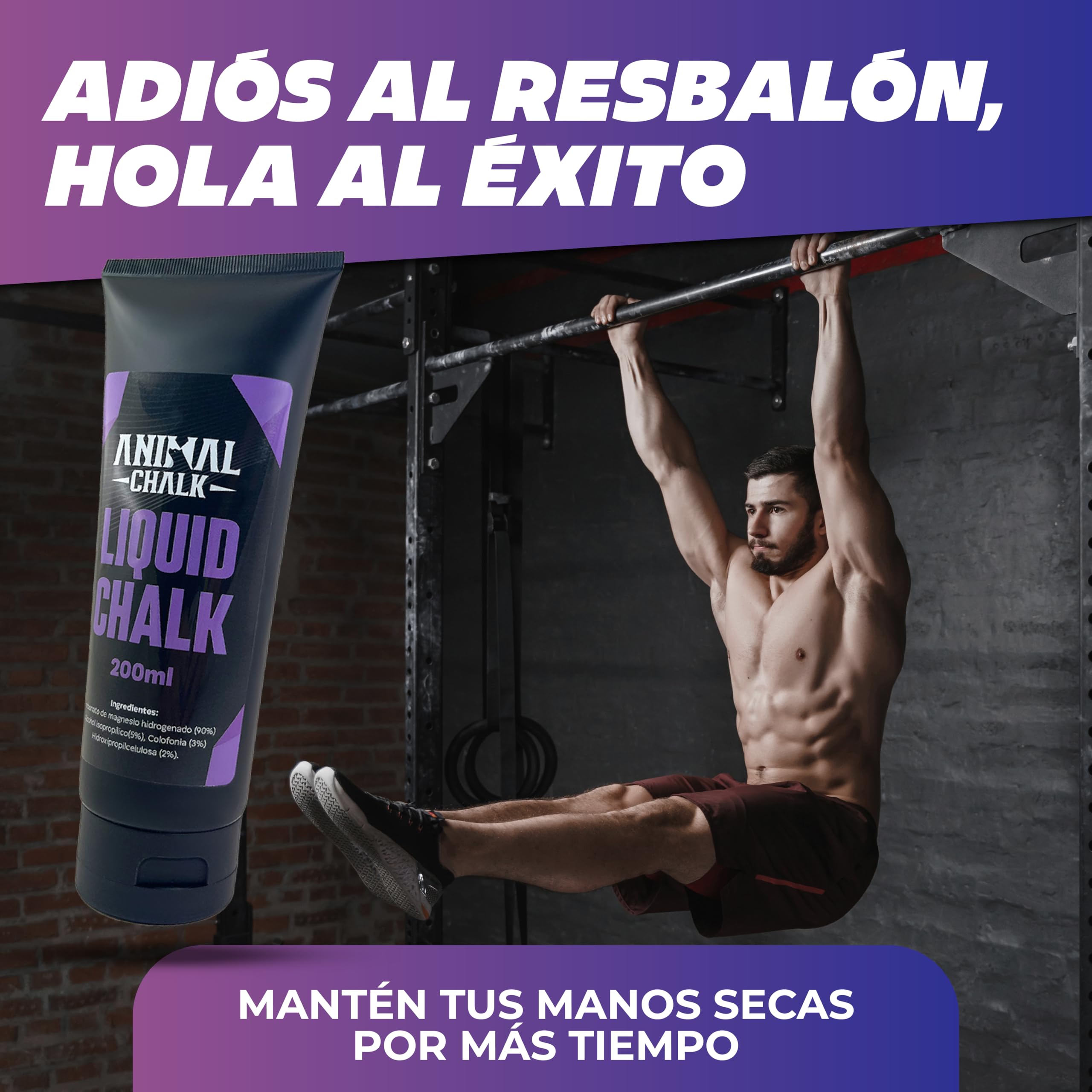 Magnesio Líquido Carbonato de Magnesio 200ml para Gimnasio Crossfit Escalada Levantamiento de Pesas Agarre