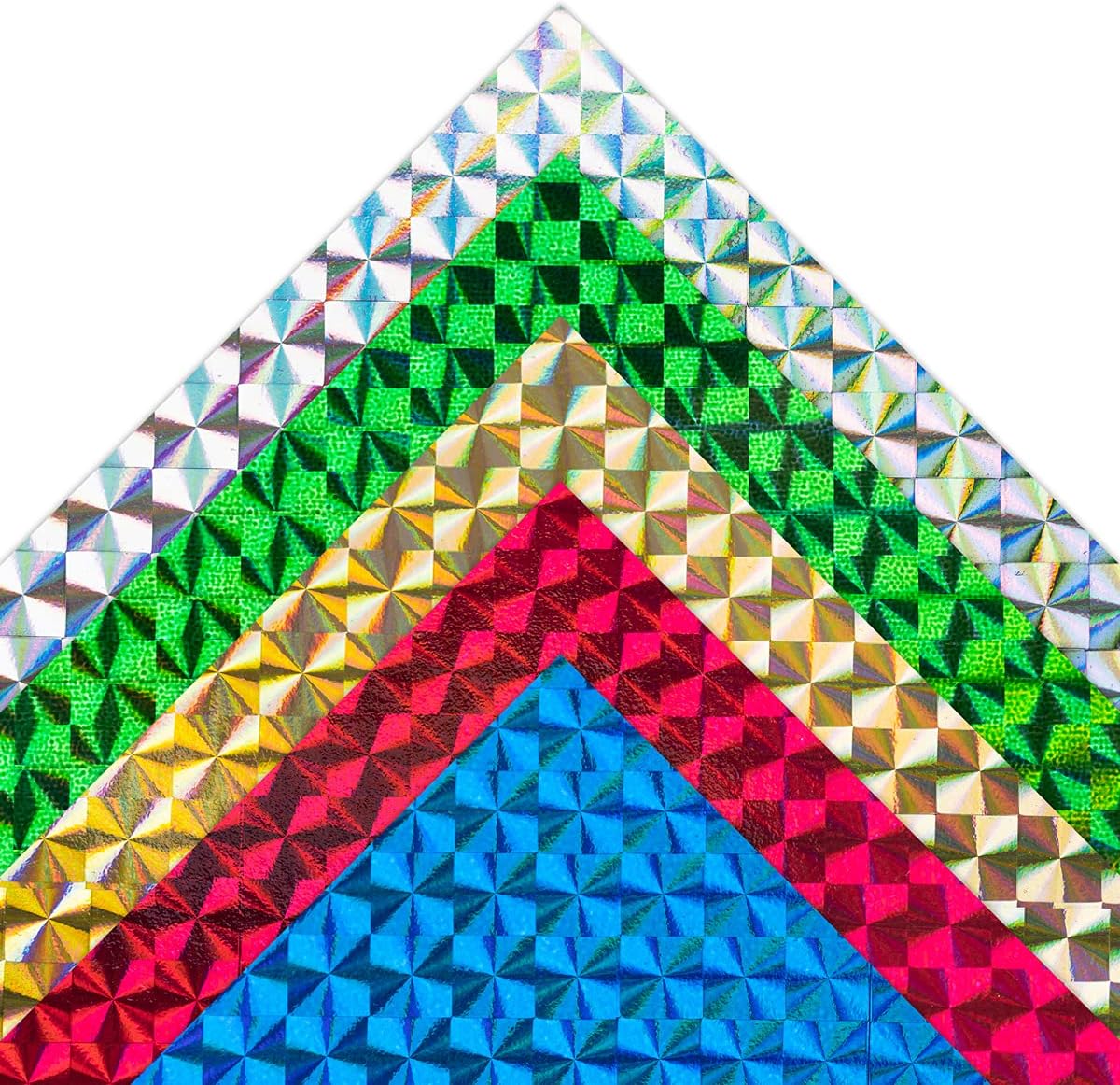 Hygloss Products Holographic Card Stock - Psychedelic Sheets - Great for Arts and Crafts - 8.5 x11 Inches - Assorted Colors - Mosaic Design- 10pt. - 5 Pack