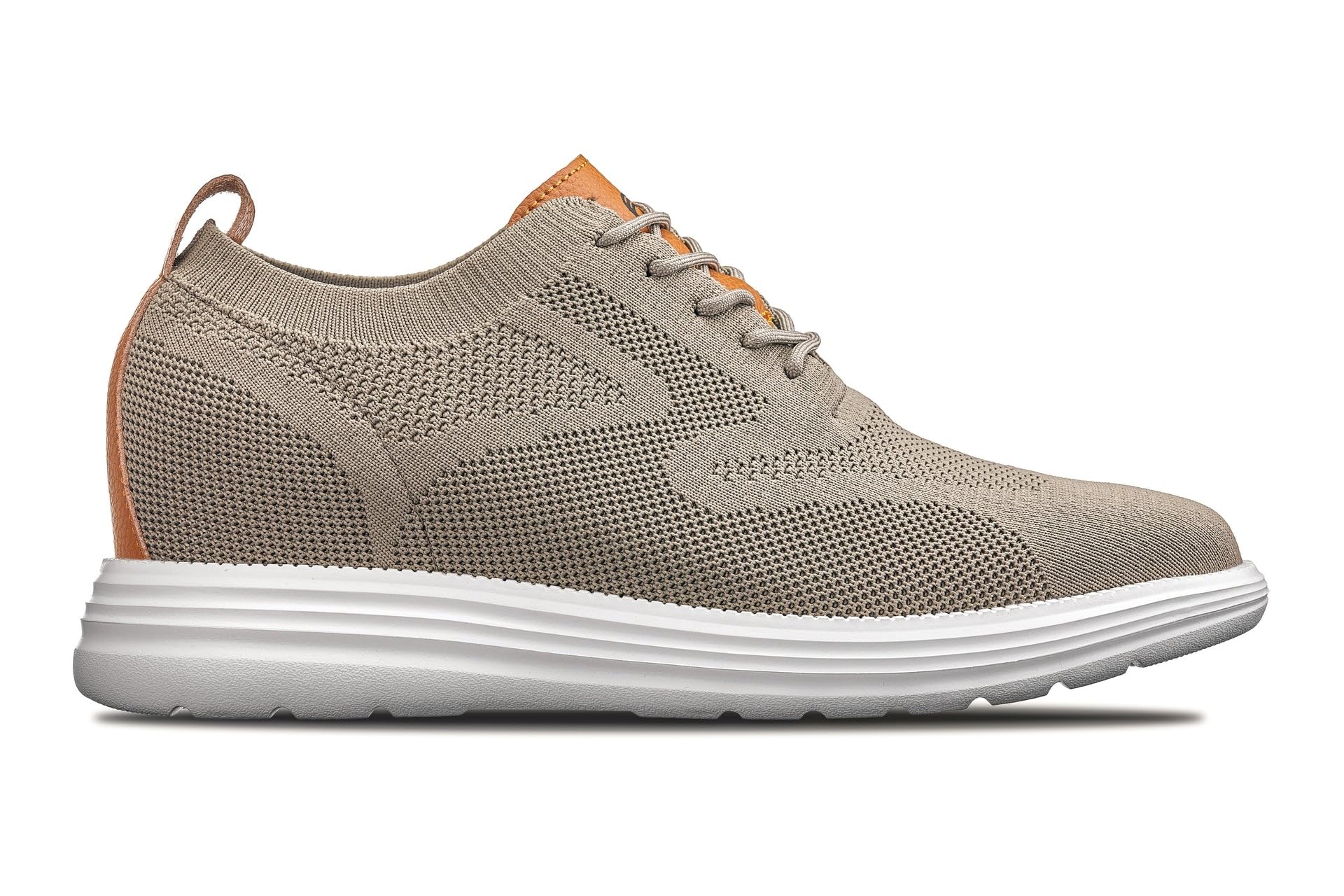 CALTO Scarpe da uomo invisibili, altezza crescente, ultra leggere, con lacci, sportive, 7,1 cm