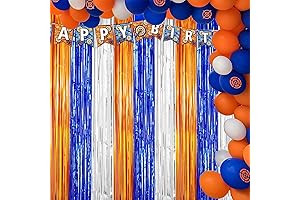 Dart War Party Decorations: Galactic Photo Booth Backdrops and Fringe Curtains