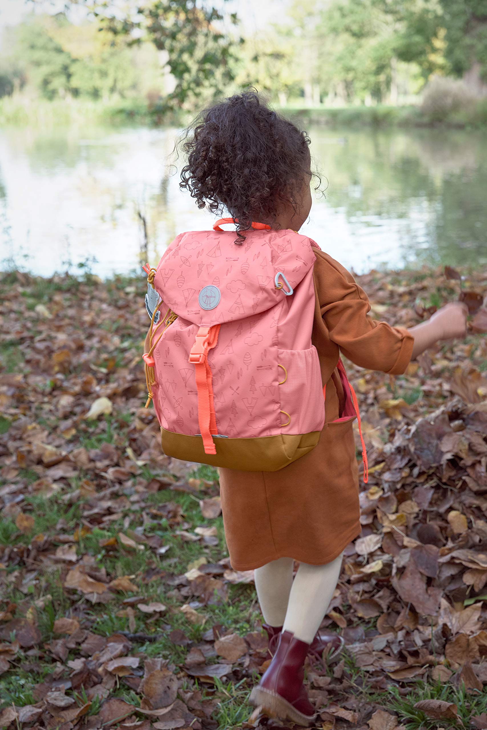 LÄSSIG Zaino da trekking per bambini Zaino per bambini con fascia toracica spallacci imbottiti idrorepellente, 14 litri/Big Outdoor Backpack
