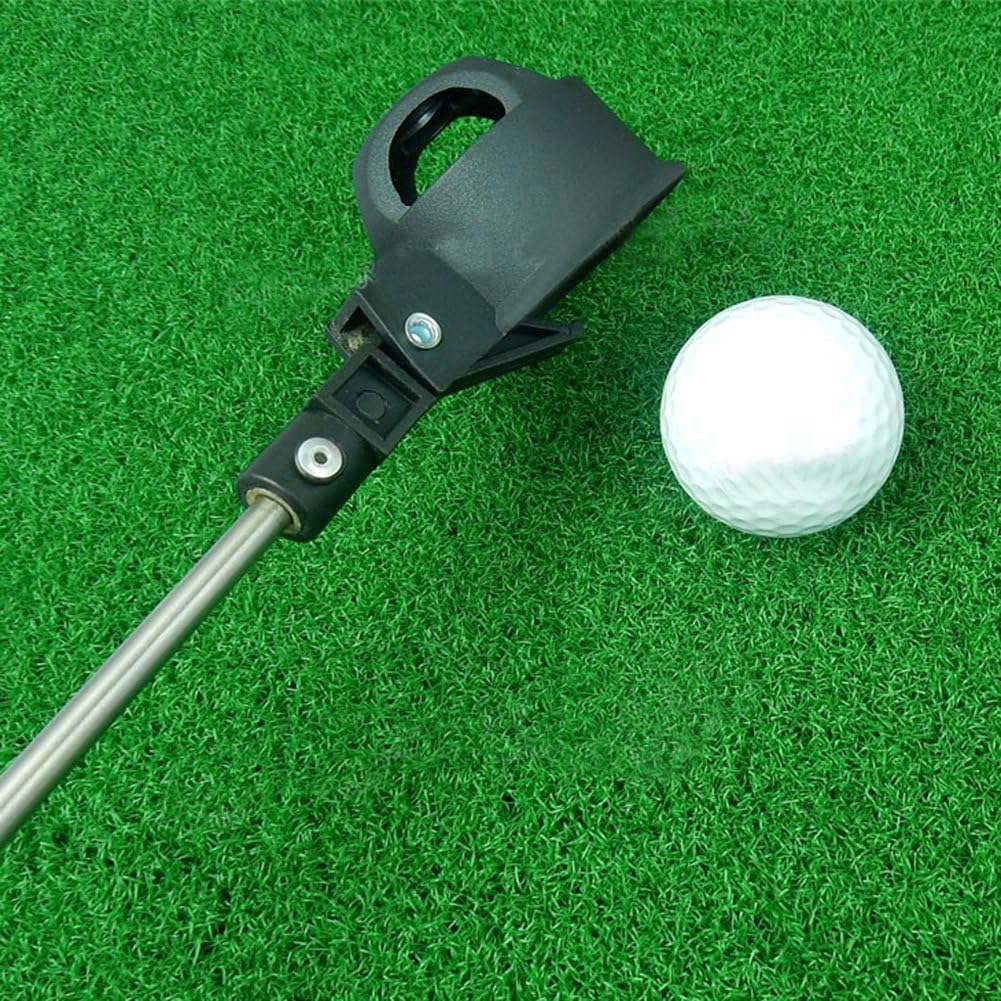 MIFXIN 2 Pack Golf Ball Retriever Golf Picker Up Grabber Automatic Lock Scoop Device Stainless Steel Shaft 16.5-80 Inch Retracted Length