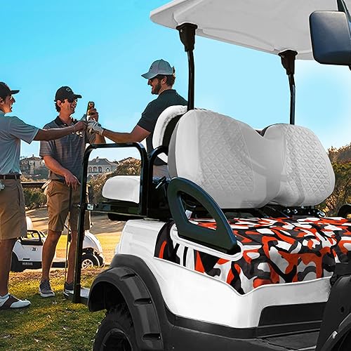 Miniatura 5 de YOKYHOM Fundas de asiento de carrito de golf, manta roja para asiento de carrito de golf mantiene el asiento fresco y limpio, 100% microfibra, 51 x