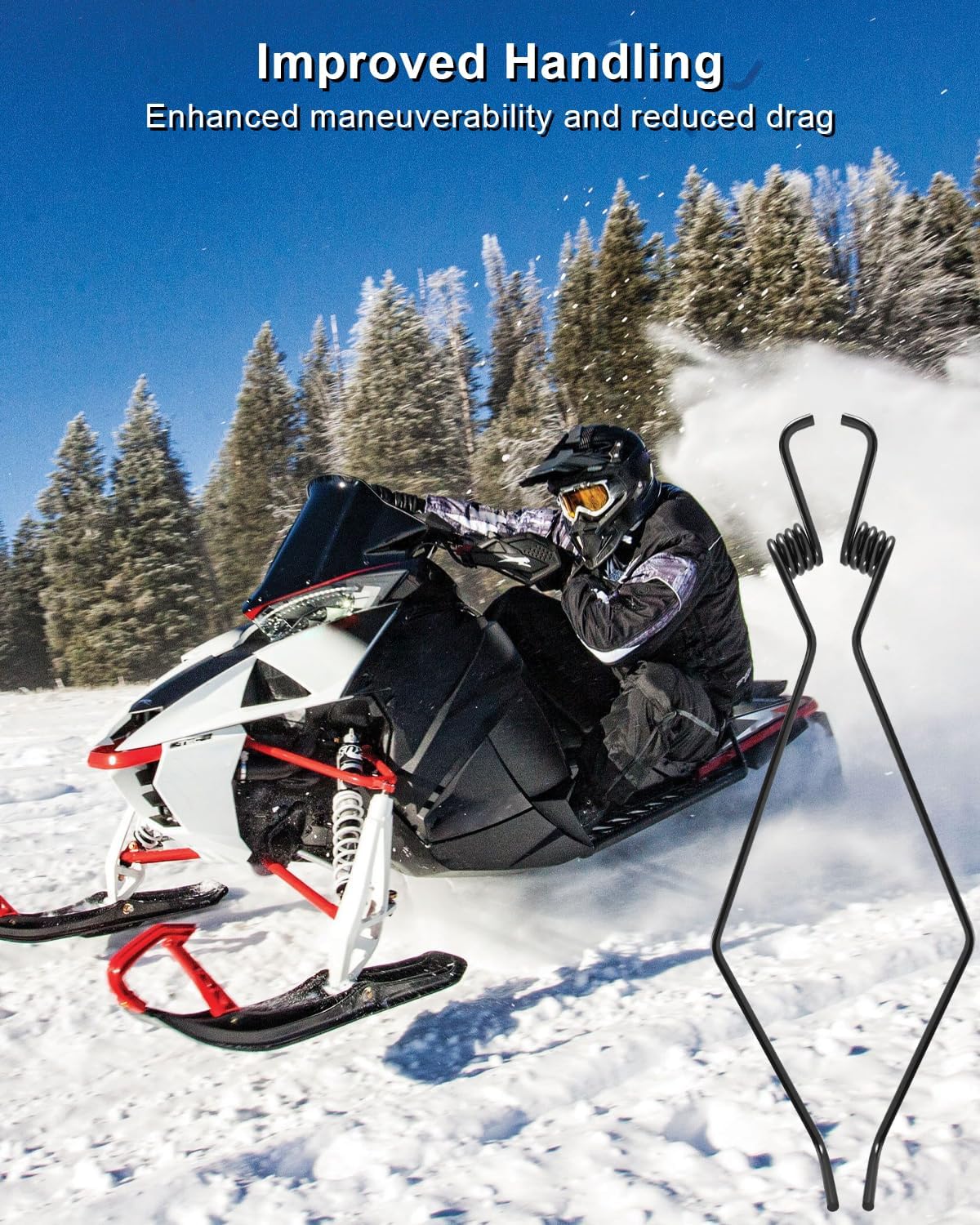 Snowmobile Ice Snow Scratchers Kit Fit for Polaris Arctic Cat Ski Doo Yamaha Replace 4E565768