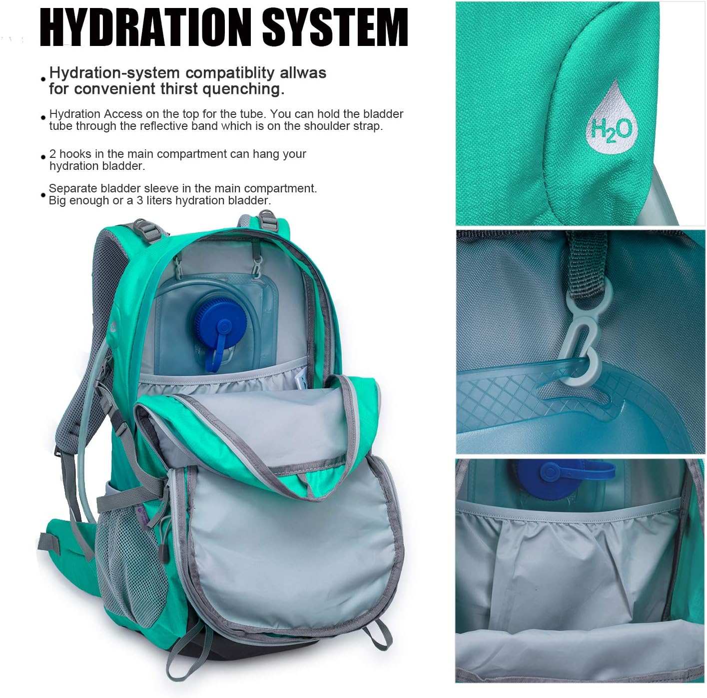 MOUNTAINTOP 40L Hiking/Camping Backpack for Men Women