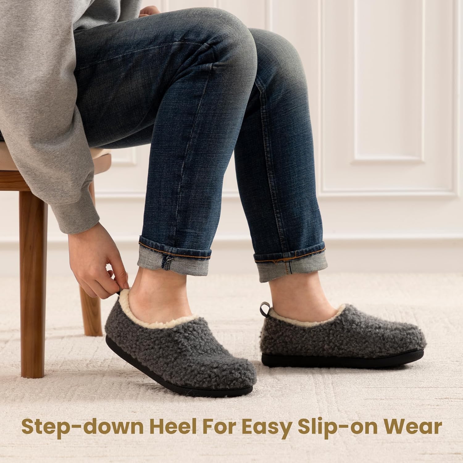 RockDove Women's Nomad Faux Shearling Closed Back Memory Foam Slipper - Image 4