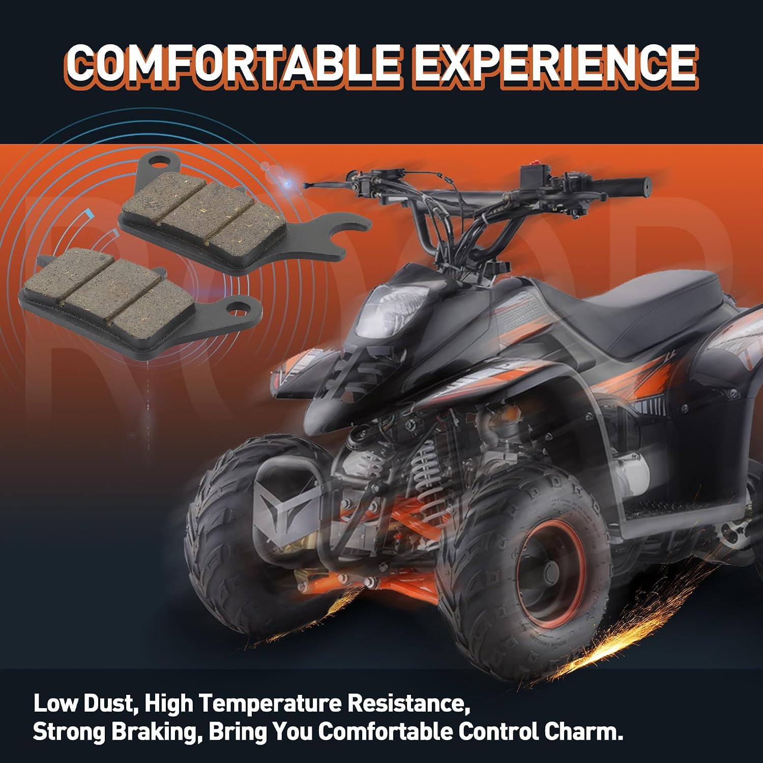 WOOSTAR Disc Brake Pads Replacement for HAWK250 Hawk 250 Enduro Motocross Off-Road Dirt Pit Bike