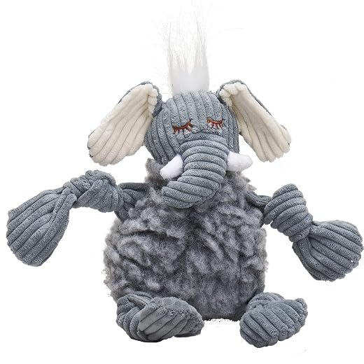 HuggleHounds Knotties Dog Toys for Small Dogs - Plush Dog Toy for Aggressive Chewers - Squeaky Interactive Puppy Toys - Soft Yet Tough, Durable Stuffed Pet Chew Toy for All Breedss | Small Unicorn