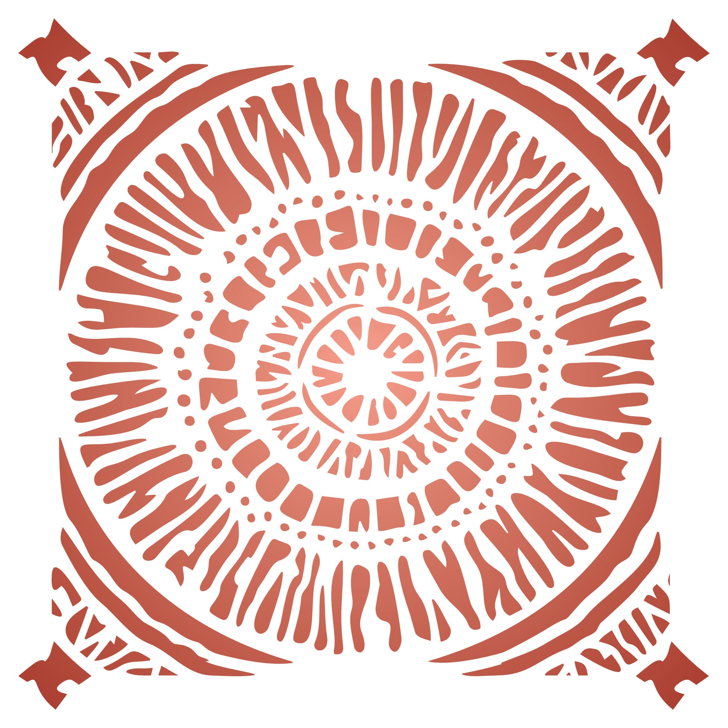 Pochoir mandala pour carrelage sol et meuble réutilisable