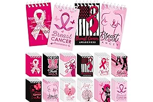 120 Pack Breast Cancer Awareness Notepads Pink Ribbon Notebook Mini Spiral Note...