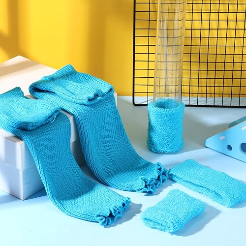 Miniatura 5 de Sintege Calentador de piernas de los años 80 para niñas y niños, calentador de piernas de neón, diadema de los años 80, accesorio elegante para