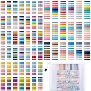 ReliThick 12000 Pcs Sticky Tabs for Books Transparent Sticky Notes with Storage Bag Multicolored Annotation Tabs Writable Page Markers Book Flags Strip for Annotating Reading Supplies Bookish Gift