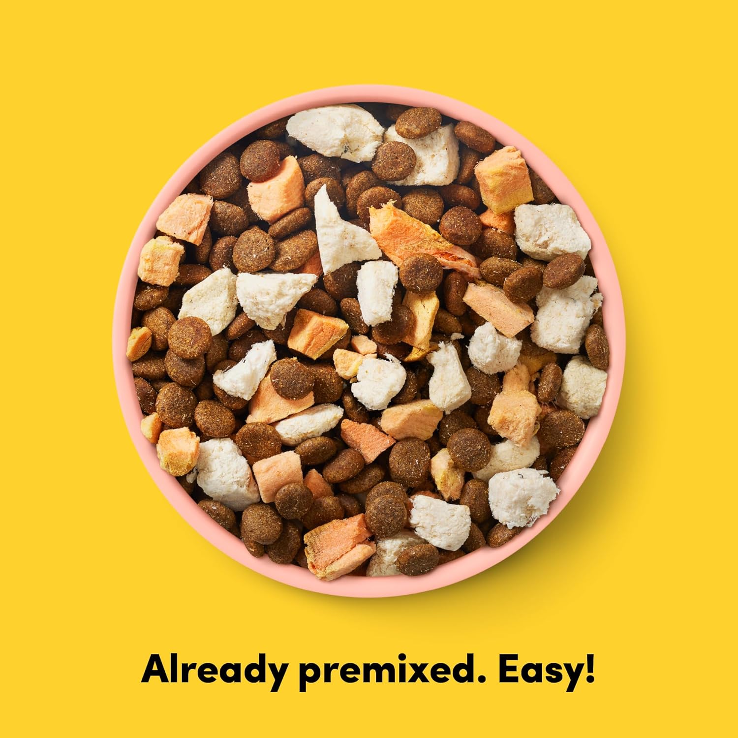 RawMix50 Ocean Fish and Salmon Dog Food, 50% Freeze-Dried Raw, High Protein, Grain-Free Kibble, Complete and Balanced, 2lb