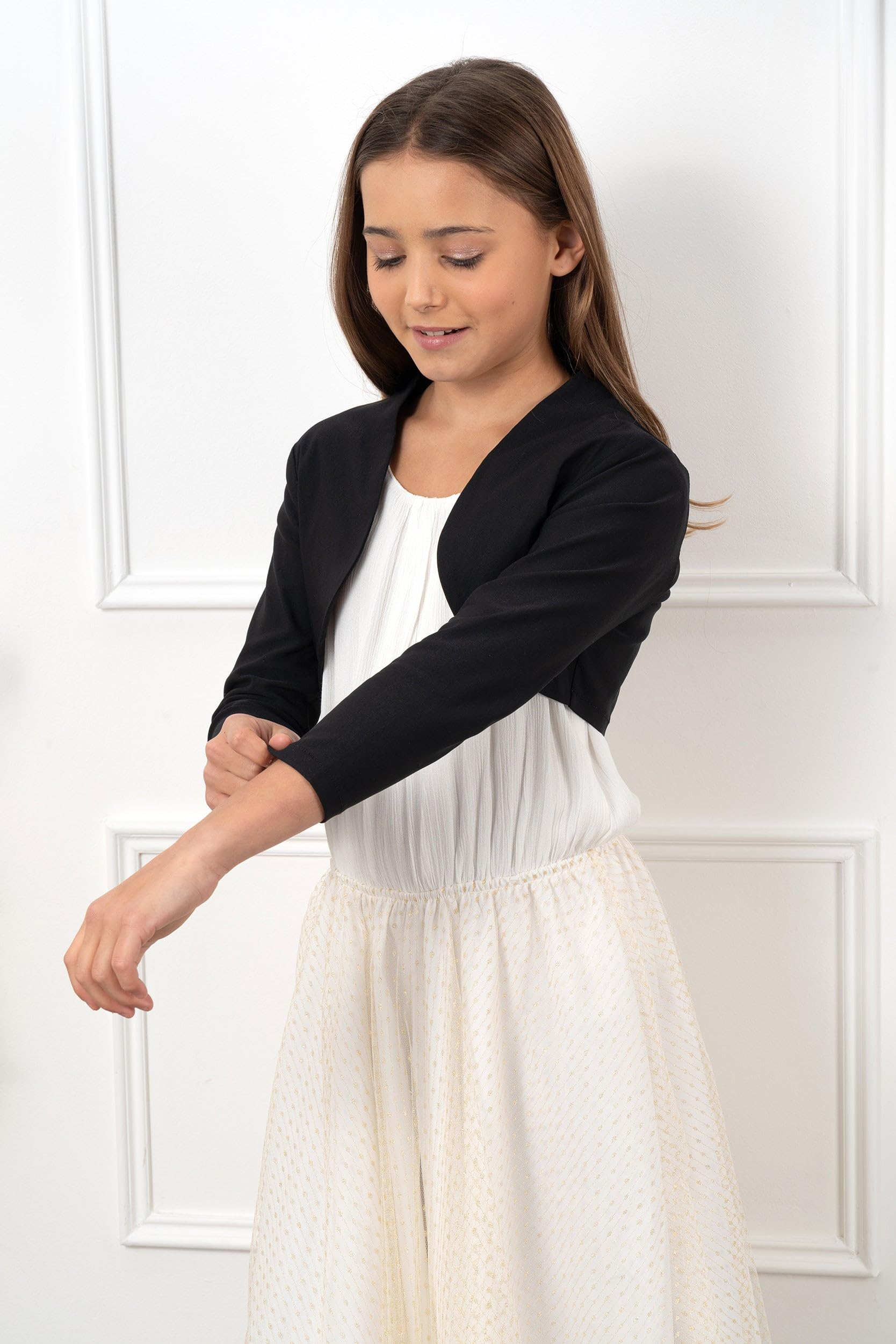 Bolerose Chicas Manga 3/4 Formal Niñas Bolero Cárdigan