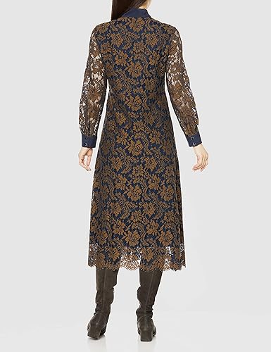 Amazon | [グレースコンチネンタル] 2022AW 配色ﾚｰｽﾎﾞｳﾀｲﾜﾝﾋﾟｰｽ