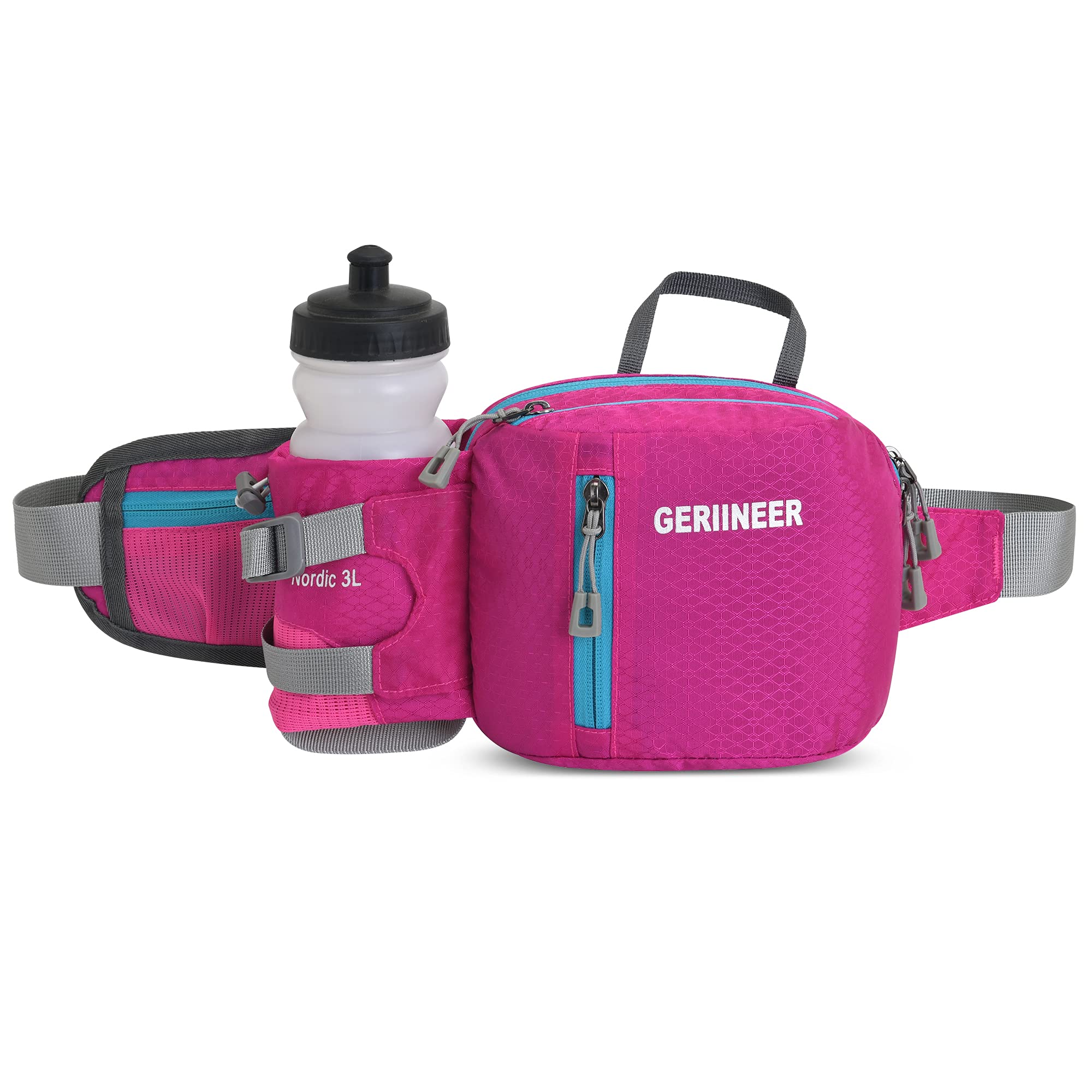 GERIINEER Bauchtasche Wasserdicht - Mit Flaschenhalter Für Sport & Outdoor Aktivitäten