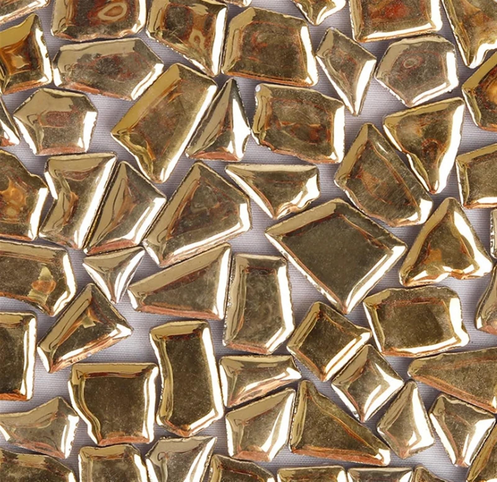 Ekalgretra Gold Mosaic Making Supplies 100G Porcelain Mosaic Tiles Diy Craft Ceramic Making Materials(Gold)