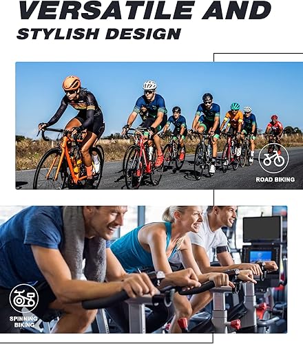 Miniatura 5 de SUMARPO Pantalones cortos de ciclismo acolchados para hombre, pantalones cortos de bicicleta con bolsillos, parte inferior de bicicleta para