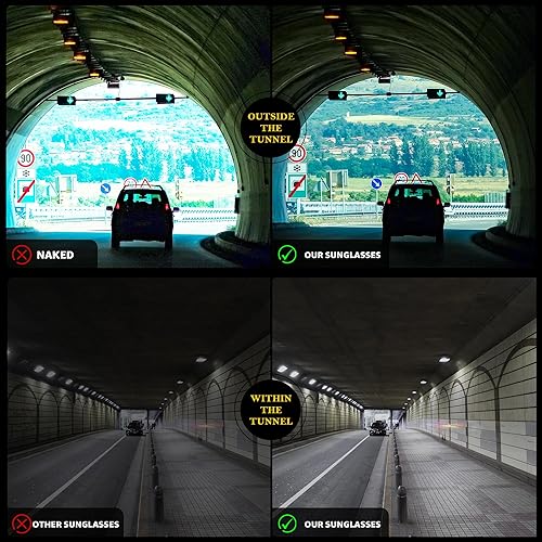 Miniatura 4 de Myiaur Polarized Photochromic Z87 Sunglasses for Men, Day and Night Safety Sun Glasses UV 400 Protection