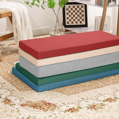 Lokex Cojines de espuma viscoelástica para muebles de patio, ventana, bahía, color personalizado, tamaño personalizado