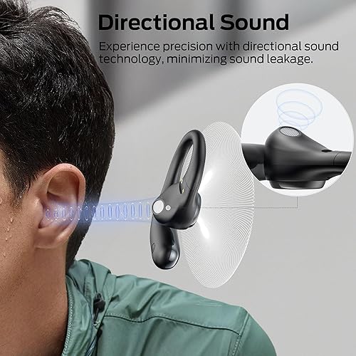 Miniatura 6 de Monster Auriculares AC336 de oreja abierta, auriculares inalámbricos Bluetooth 6.0 con sonido estéreo, llamada clara ENC, tiempo de reproducción de