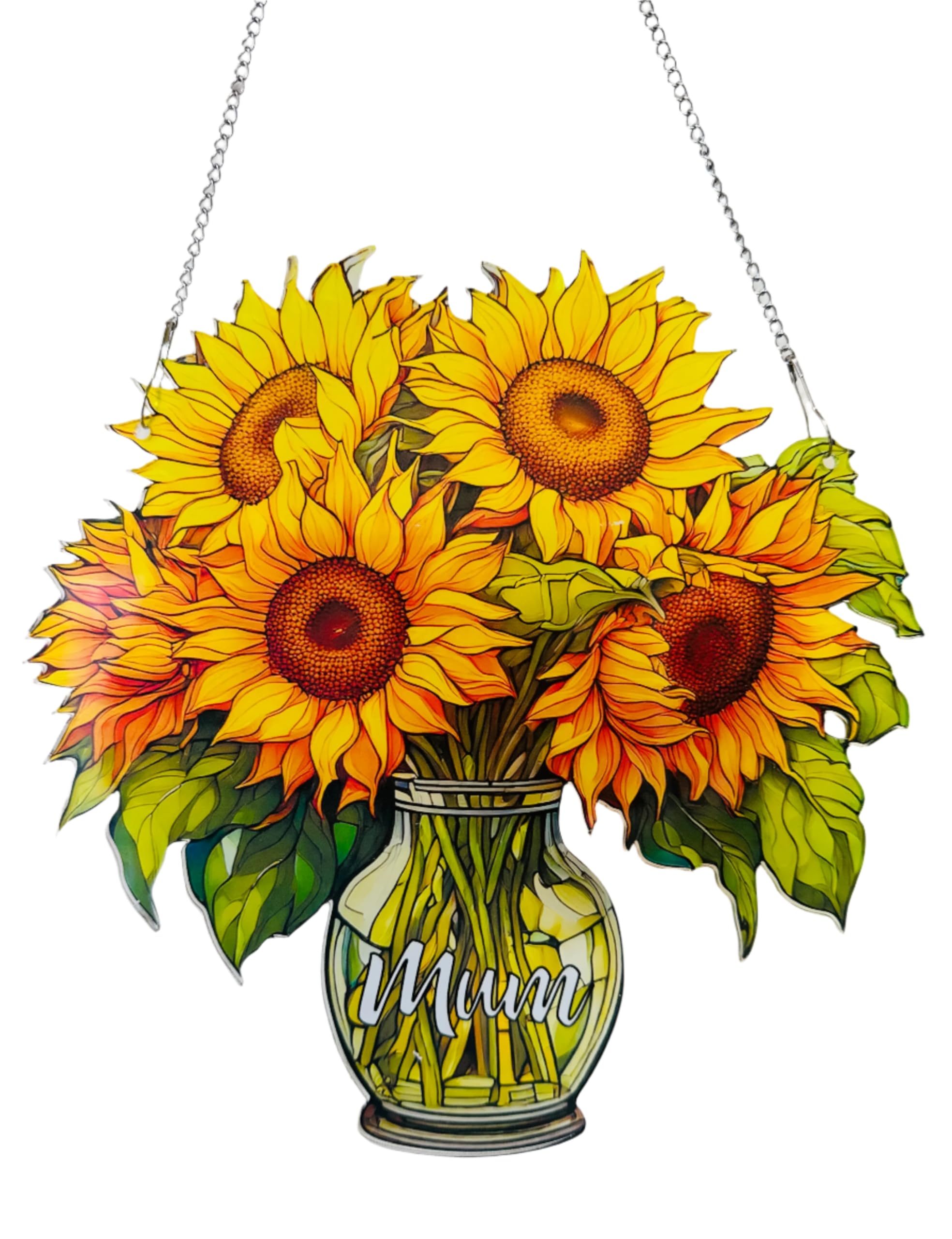 Image Industry Mum Sunflowers Vase Gift Acrylic Hanging Flower Mother’s Day Decor