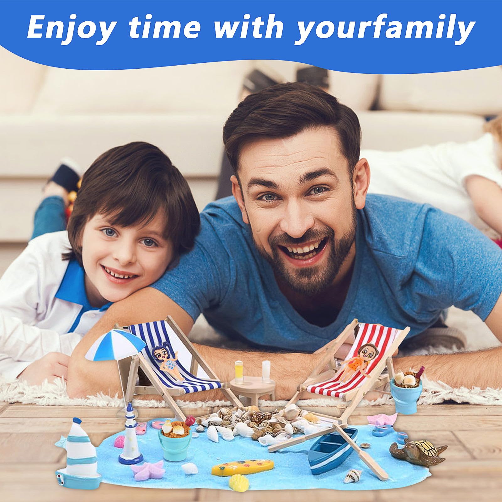 Mini-Stranddekoration Set - 42-teilige Mikrolandschaft Für DIY Zen Garten & Deko