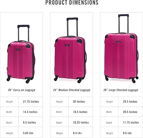 Miniatura 6 de Kenneth Cole Reaction Out Of Bounds - Equipaje de transporte vertical, Magenta), 5709482