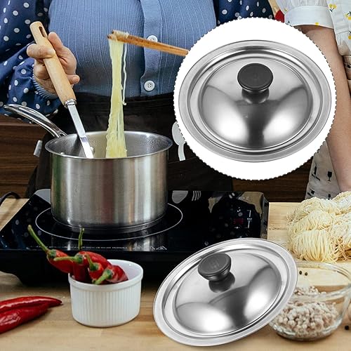 Miniatura 6 de SHERCHPRY Tapa universal de acero inoxidable para ollas, cubierta de sartén de hierro fundido para ollas y sartenes