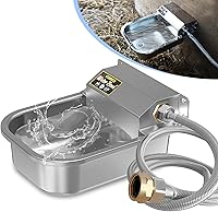 PETIMI Automatic Dog Water Dispenser 101oz - 304 Stainless Steel Outdoor Feeder for Dogs, Pets & Livestock, Auto-Fill, Anti-Tipping, Easy Clean