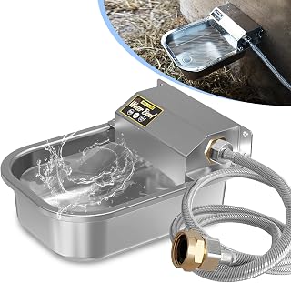 PETIMI Automatic Dog Water Dispenser 101oz - 304 Stainless Steel Outdoor Feeder for Dogs, Pets & Livestock, Auto-Fill, Anti-Tipping, Easy Clean