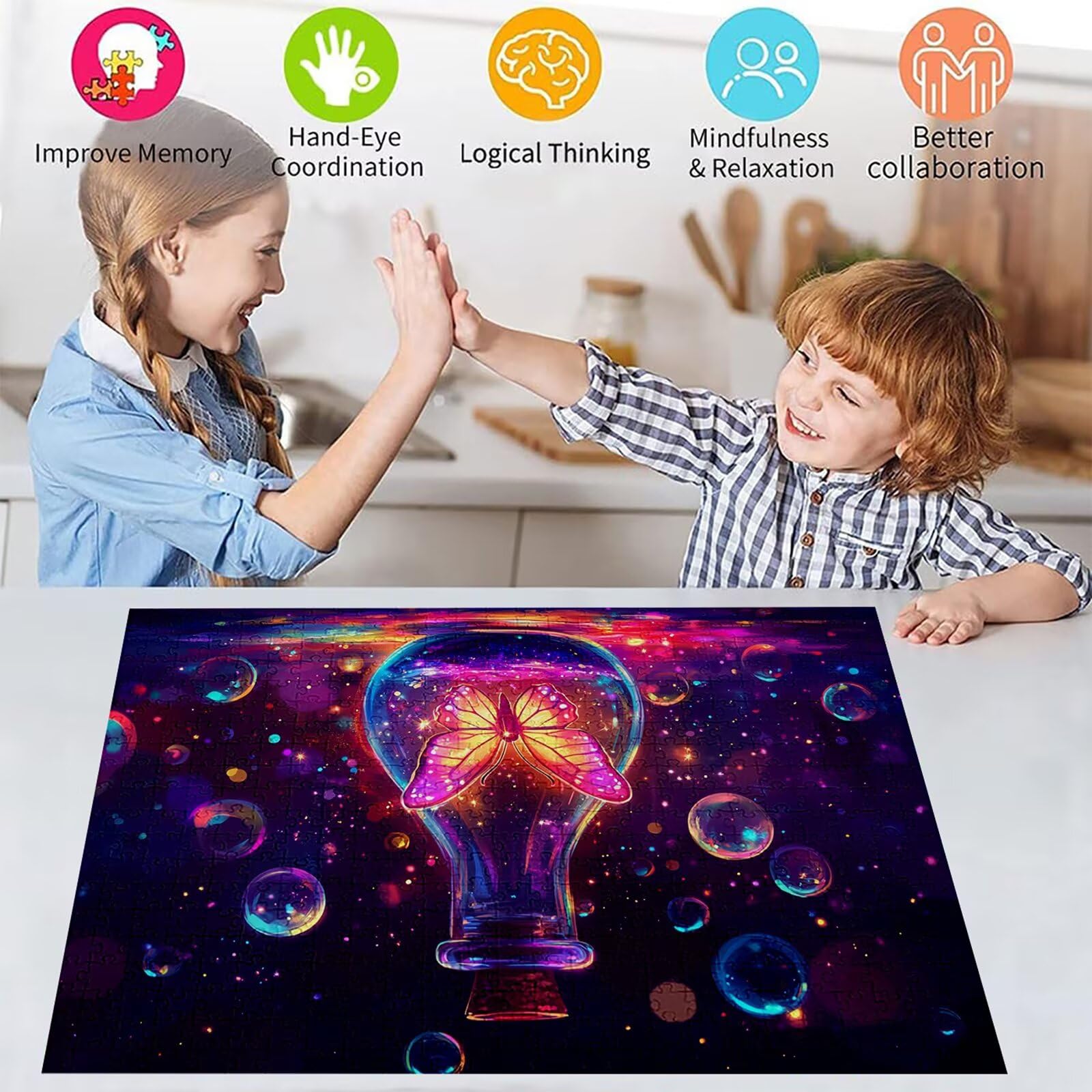 Puzzle 3000 elementów motyl puzzle dla dorosłych sen 122 x 81 cm unikalne rzemiosło klasyczne 3D drewniana układanka do rodzinnych gier aktywnych, układanka zrób to sam do dekoracji ścian domu