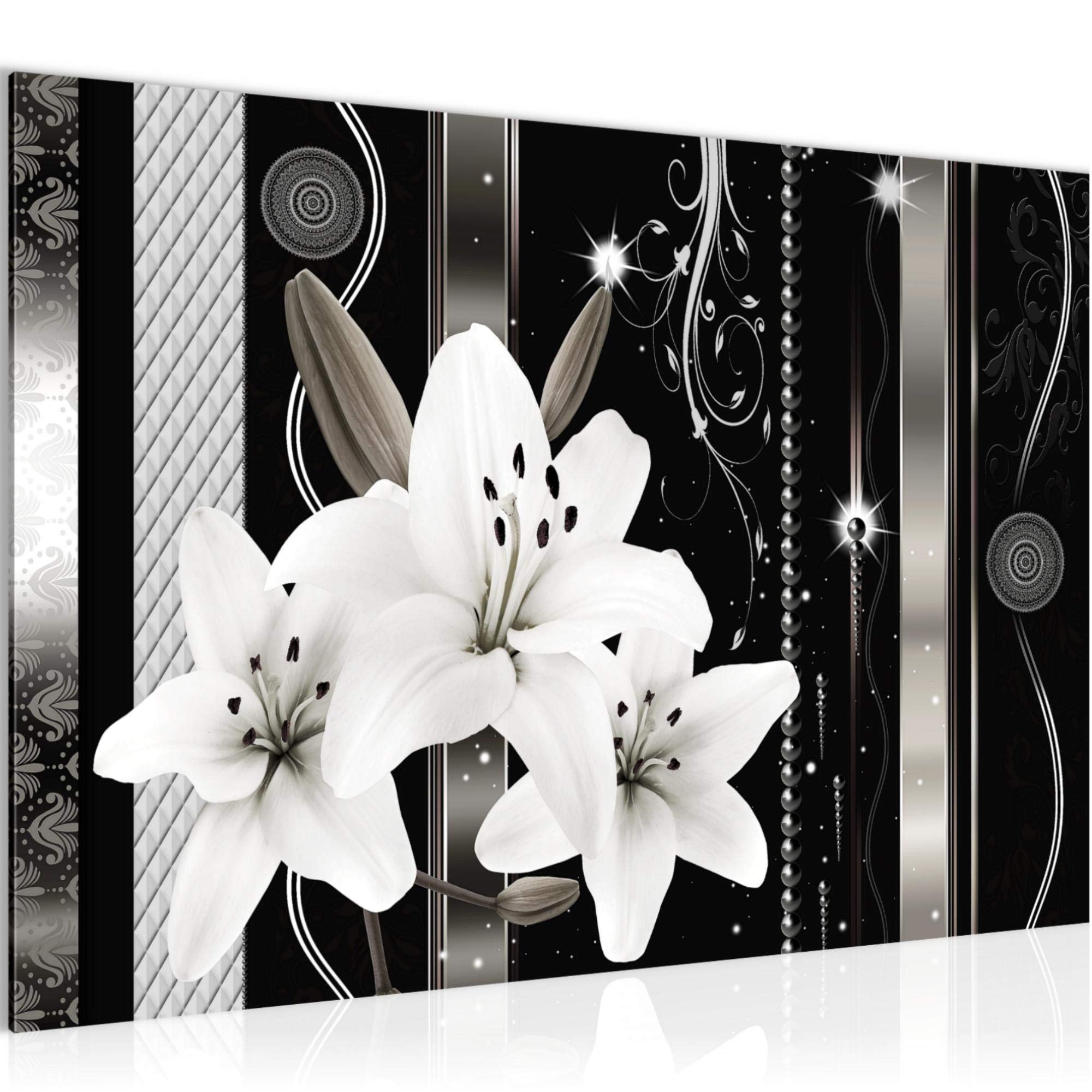 Runa Art F Wall Picture Lowers Lilies Modern Canvas - 100% Made In Germany - Hall 008415C