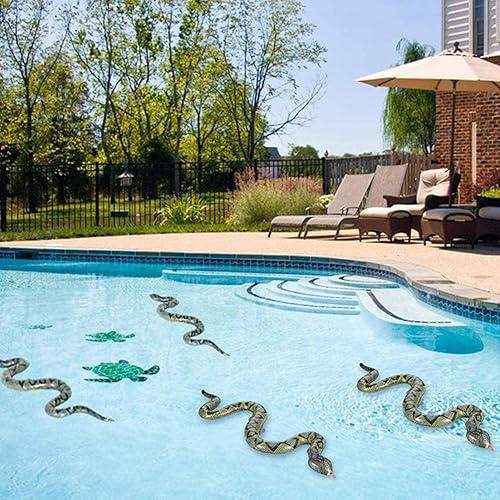 Miniatura 3 de Lamptti Serpiente inflable, paquete de 13 serpientes falsas para broma de Halloween, serpientes inflables grandes de 47.24 pulgadas, flotadores de
