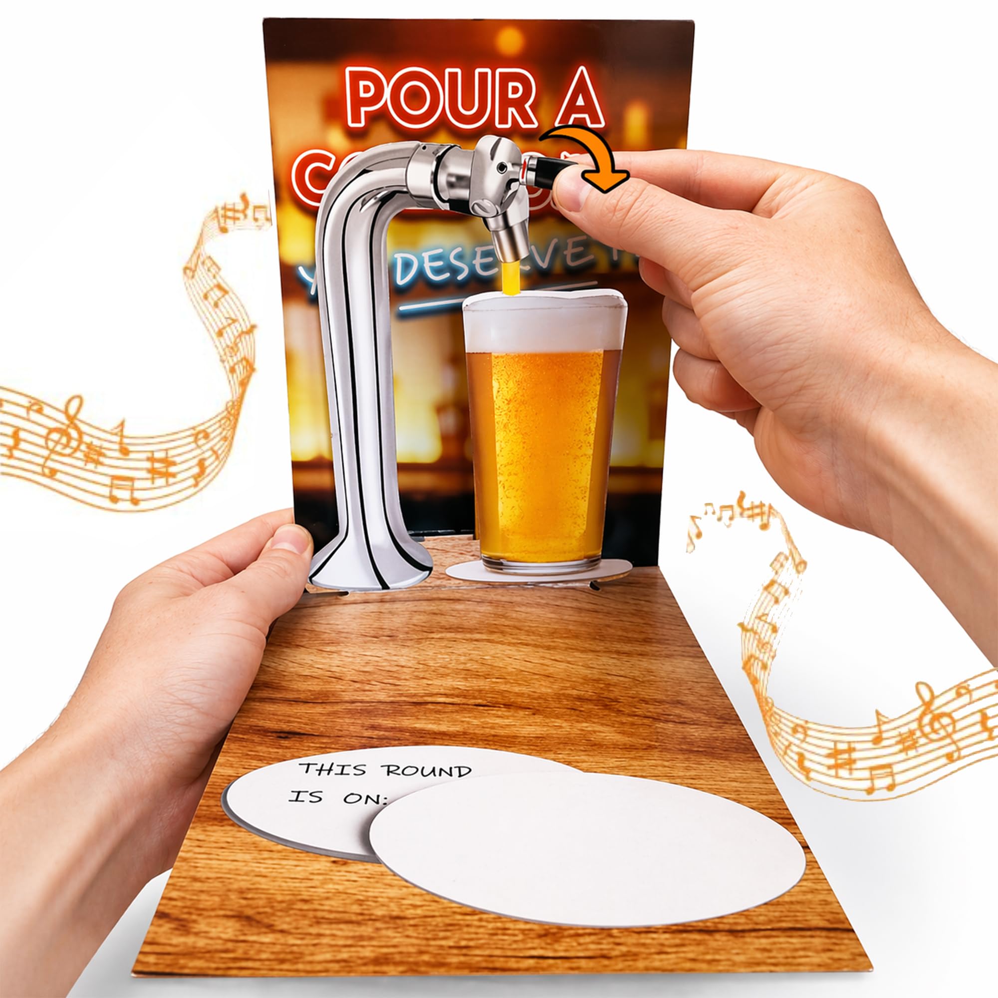 Photo 1 of MACHERA Beer Tap Birthday Card with Lights & Music