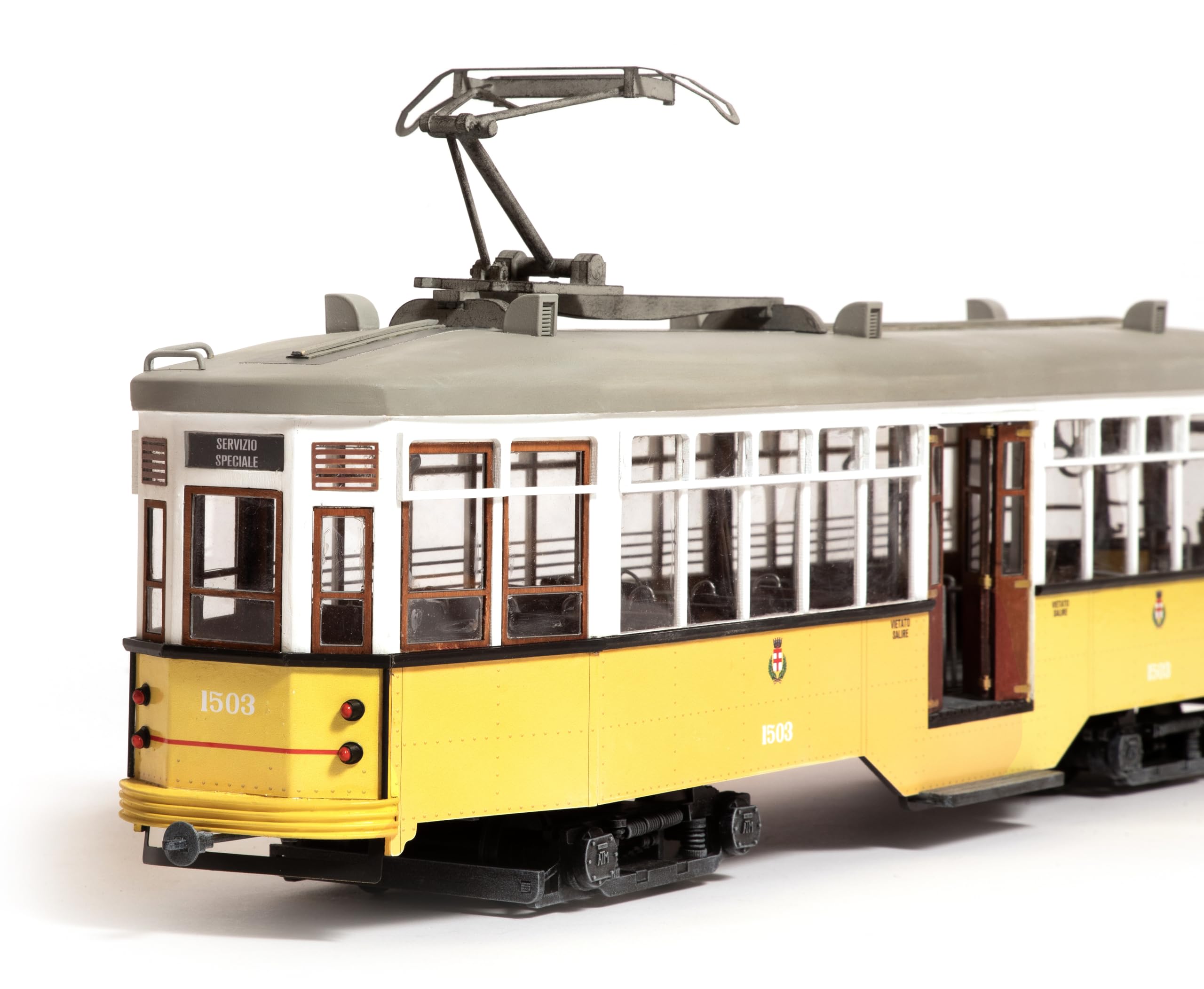 Occre Tram Milano 1503,kit da montare in legno e metallo, Scala 1:24, 591x212x116 mm
