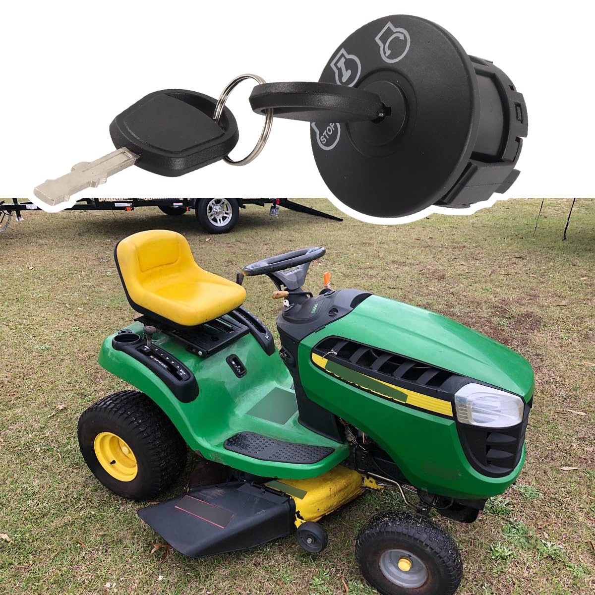 Riven Interruttore di accensione a 3 posizioni con 2 chiavi, compatibile con trattore prato RZT50 Craftsman MTD Troy-Bilt, 925-04228 725-04228