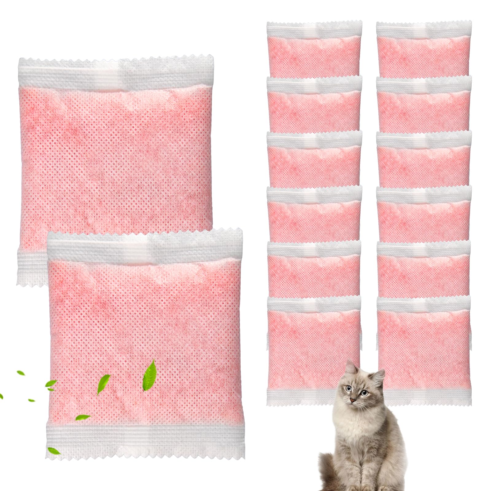 14 Pack Cat Litter Box Odor Eliminator Refills - Compatible with Whisker OdorTrap Pods, Fits Litter Robot 4 Filter Pockets & Litter Robot 3 Waste Drawers