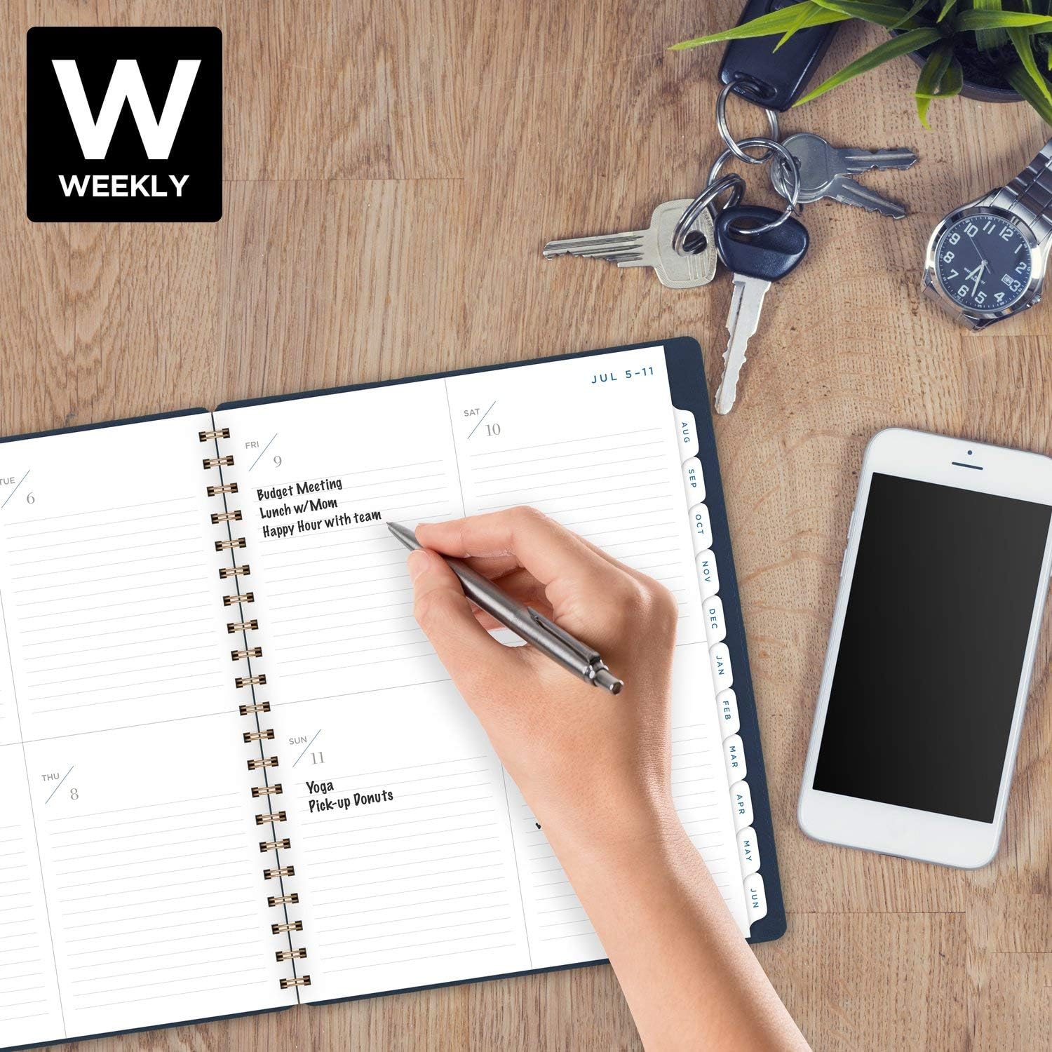 Academic Planner 2021-2022, AT-A-GLANCE Weekly & Monthly Planner, 8-1/2" x 11", Large, for School, Teacher, Student, Signature Collection, Navy (YP905A20)