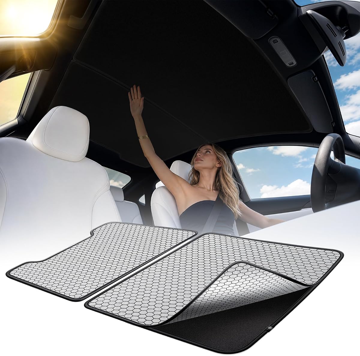 Nmoiss Double-Layer Sunshade Roof For Tesla Model Y Juniper (2026-2025)