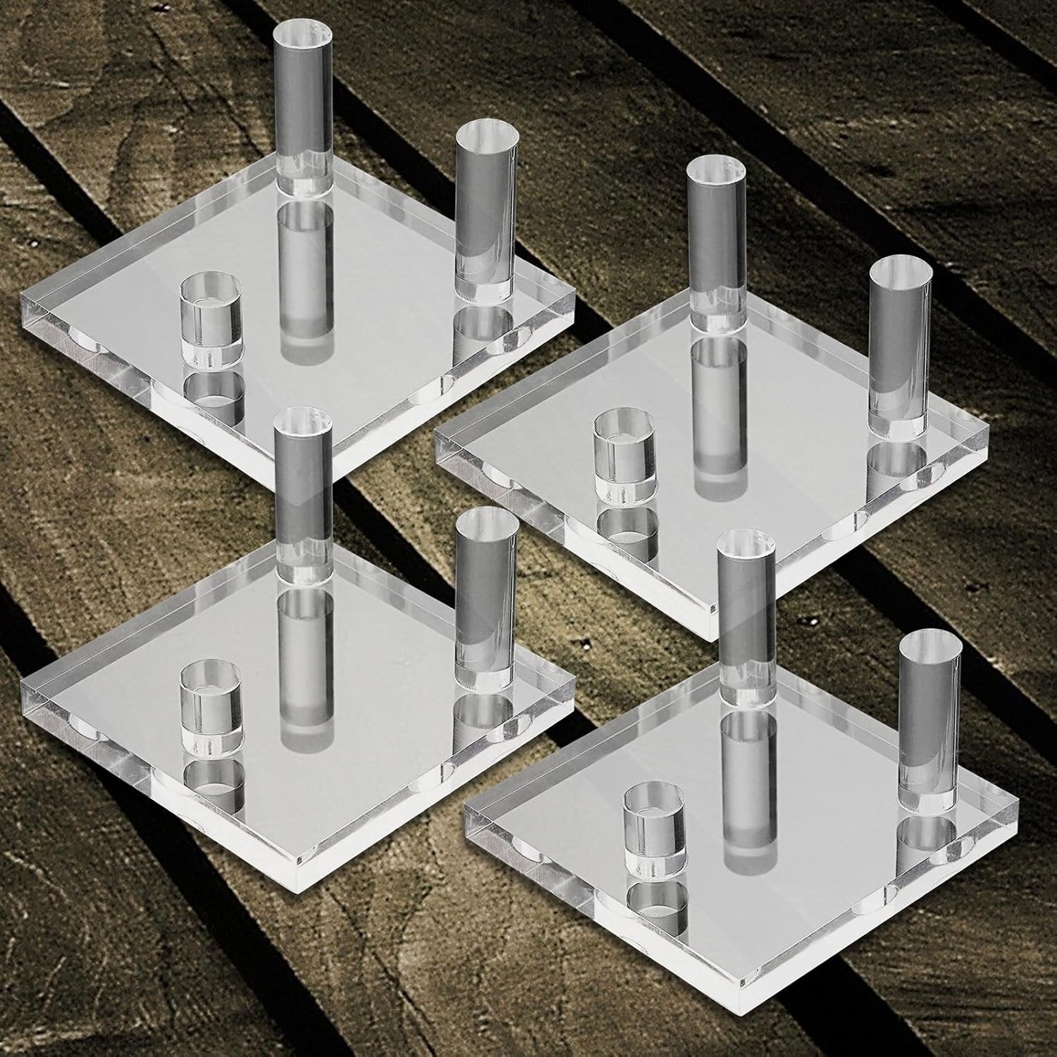 WHSLILR 4Pcs Acrylic Display Stand Rock Display Stand