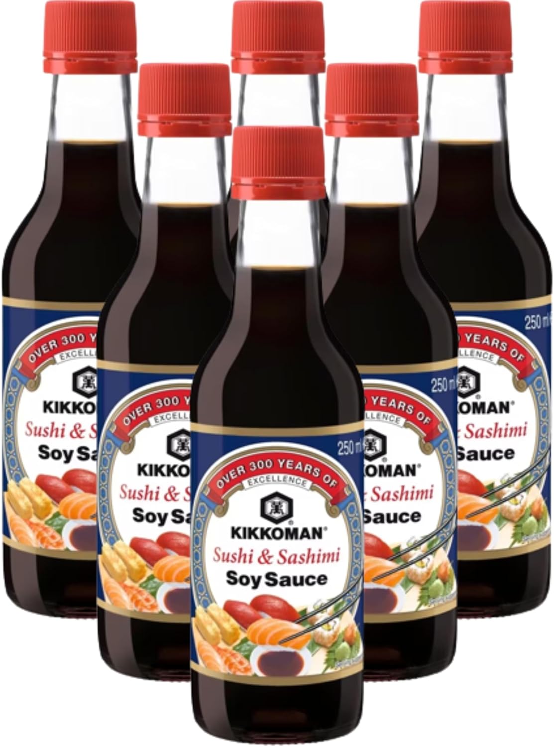 Kikkoman Sushi & Sashimi Soy Sauce 250ml (Pack of 6) Amazon.co.uk Grocery