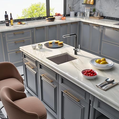 Miniatura 6 de MENSARJOR Fregadero de bar, fregadero de cocina empotrado de 14 x 18 pulgadas, fregadero de acero inoxidable de calibre 16, hecho a mano para