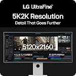 LG 40U990A-W Ultrafine™ 40-inch 5K2K (5120x2160) 120Hz 5ms IPS Black Curved Monitor with Thunderbolt™ 5, KVM Switch, Speaker, FreeSync Premium, Eyecare Mode, 96W Thunderbolt PD, Tilt/Height/Swivel
