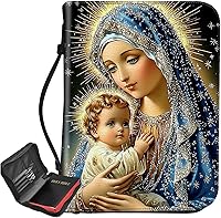 Vista 18 de Bolsa de Biblia con estampado de leopardo con purpurina, funda grande para la Biblia para mujeres y hombres, bolsa multifuncional para iglesia