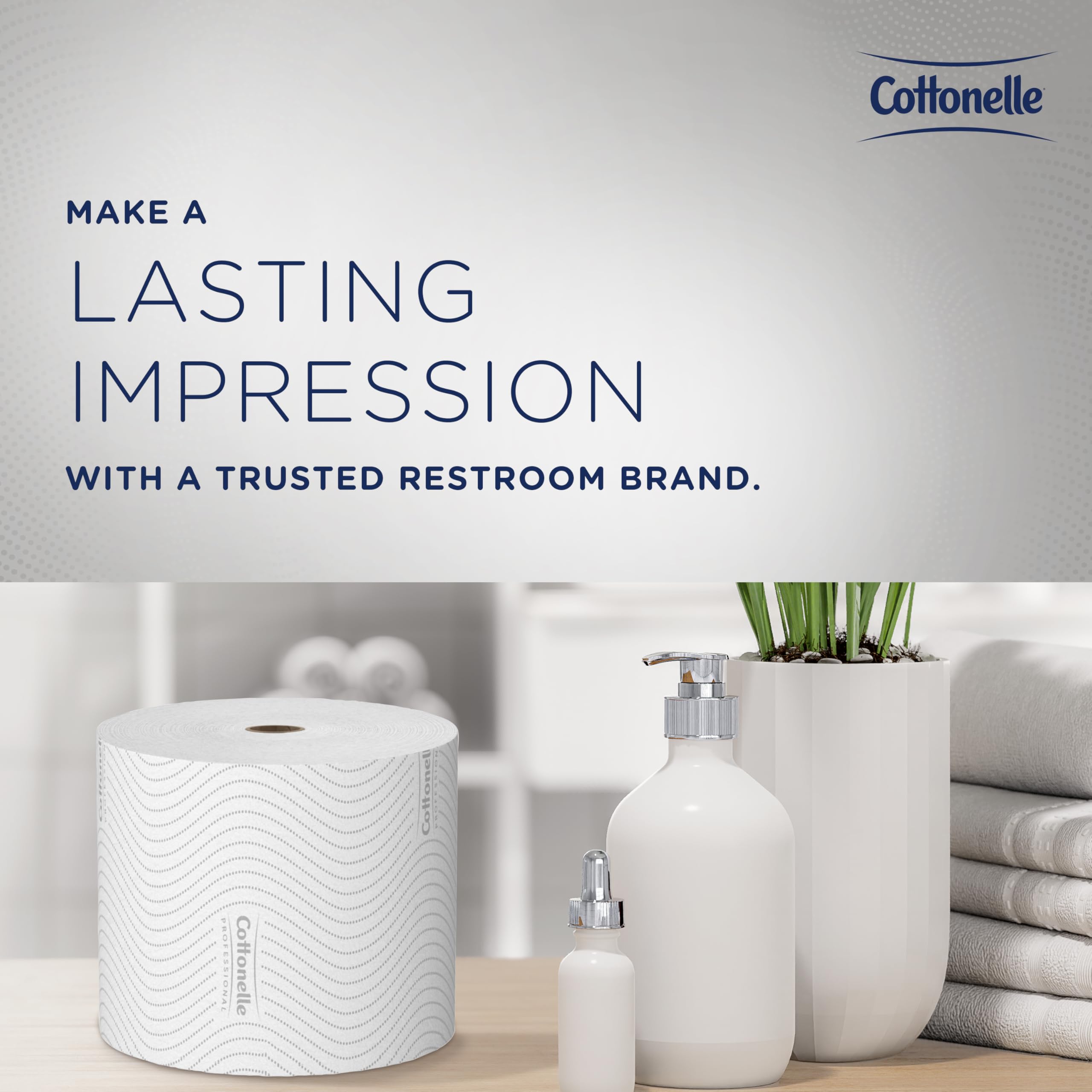 Cottonelle Paper Core - Papel higiénico estándar de alta capacidad (53862), con diseño CleanCare, 2 capas, blanco, 36 rollos/caja, 900 hojas/rollo, 32,400 hojas/caja