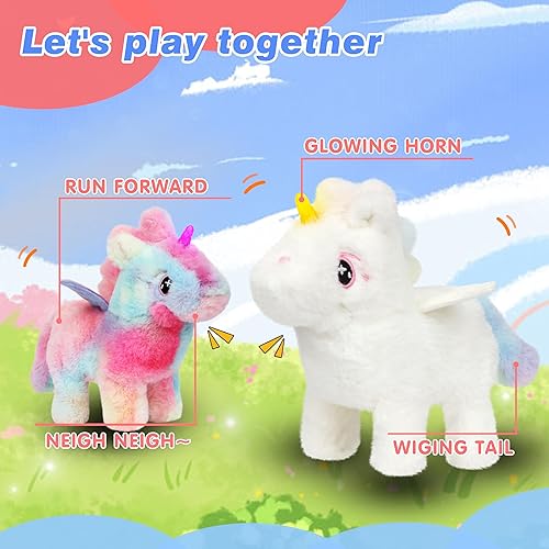 Miniatura 85 de Hopearl - Juguete electrónico interactivo de peluche, mascota con sonidos y movimientos, regalo jirafa animada que camina y mueve la cola