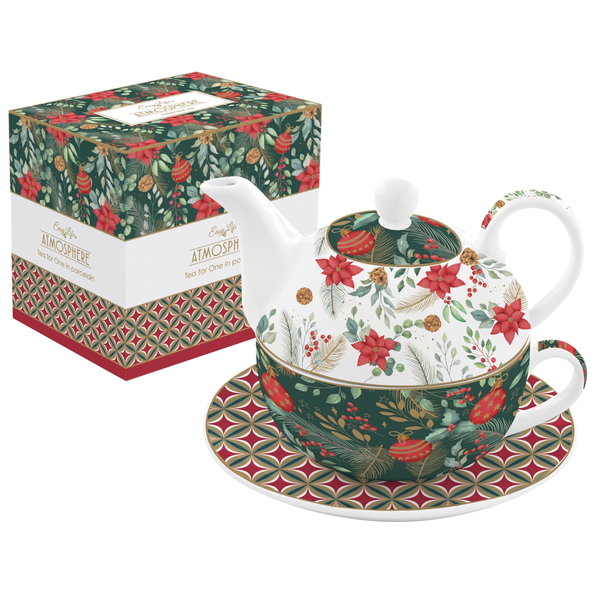 Easy Life COFFRET EGOISTE 35CL+35CL EN PORCELAINE FINE CHRISTMAS JOY