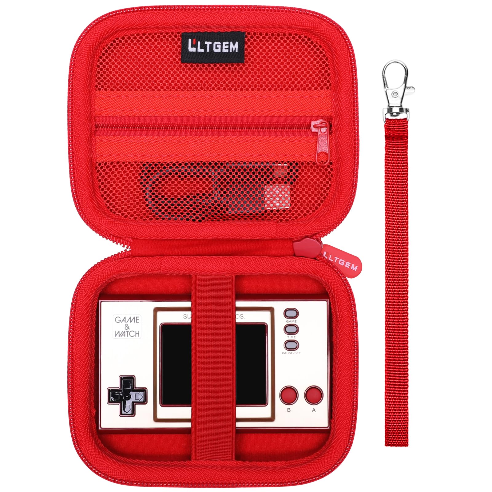 LTGEM Case Compatible with Nintendo Game & Watch: Super Mario Bros/The Legend of Zelda, Red(Case Only)